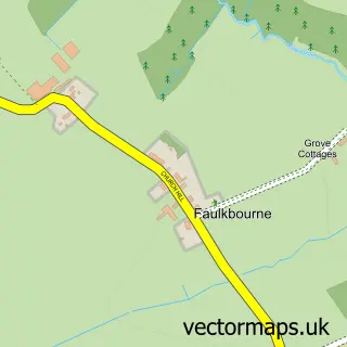 Street map sample of Faulkbourne, Essex