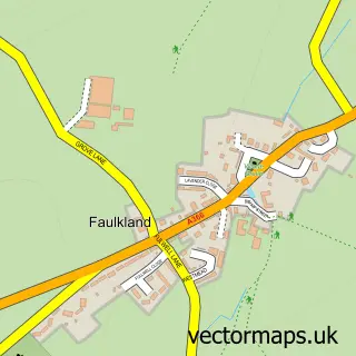 Street map sample of Faulkland, Somerset