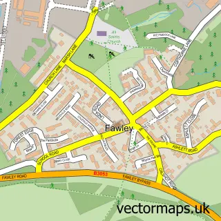 Street map sample of Fawley, Hampshire