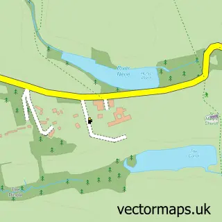 Street map sample of Fawsley, Northamptonshire