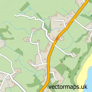 Street map sample of Fearann Dòmhnaill, Ross and Cromarty