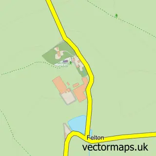Street map sample of Felton, Herefordshire