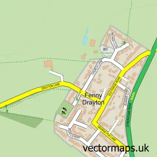 Street map sample of Fenny Drayton, Leicestershire
