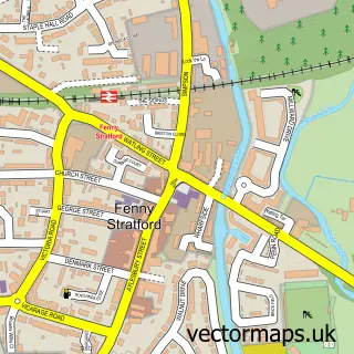 Street map sample of Fenny Stratford, Buckinghamshire