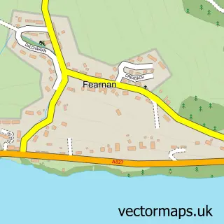 Street map sample of Feàrnan, Perth and Kinross