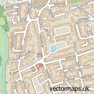 Street map sample of Ferring, West Sussex
