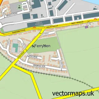 Street map sample of Ferryden, Angus
