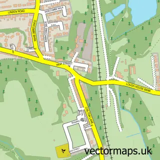 Street map sample of Ferryhill Station, Durham
