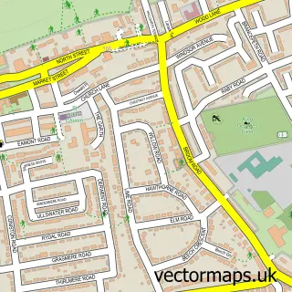 Street map sample of Ferryhill, Durham