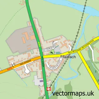 Street map sample of Ffairfach, Dyfed