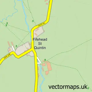 Street map sample of Fifehead St Quintin, Dorset