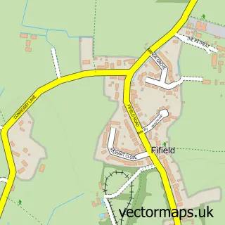 Street map sample of Fifield, Berkshire