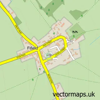 Street map sample of Fifield, Oxfordshire