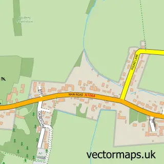 Street map sample of Filby, Norfolk