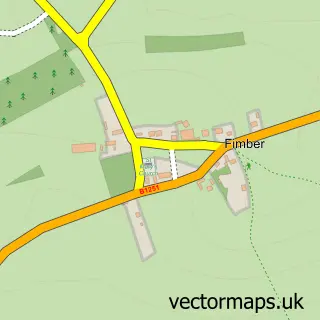 Street map sample of Fimber, East Riding of Yorkshire