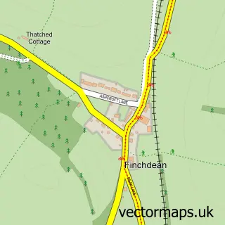Street map sample of Finchdean, Hampshire