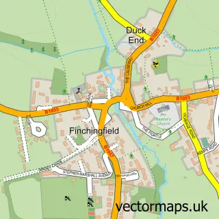 Street map sample of Finchingfield, Essex