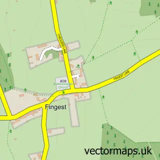Street map sample of Fingest, Buckinghamshire