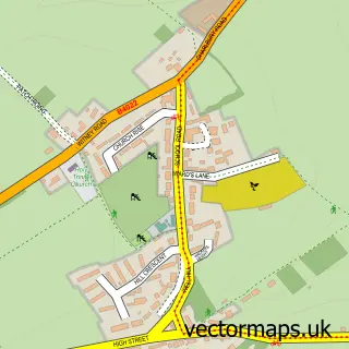 Street map sample of Finstock, Oxfordshire