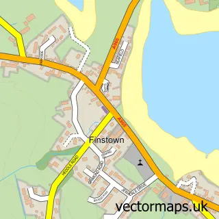 Street map sample of Finstown, Orkney