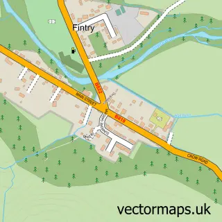 Street map sample of Fintry, Stirling and Falkirk