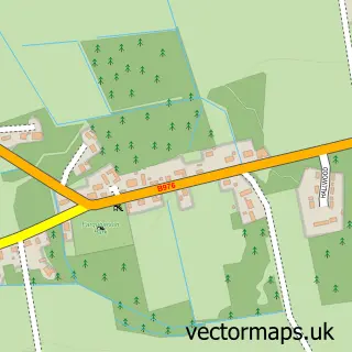 Street map sample of Finzean, Aberdeenshire
