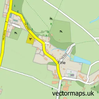 Street map sample of Firle, East Sussex