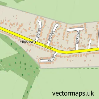 Street map sample of Firsdown, Wiltshire