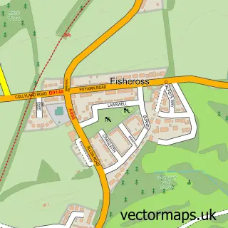 Street map sample of Fishcross, Clackmannan