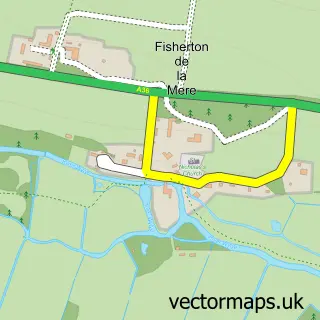 Street map sample of Fisherton de la Mere, Wiltshire
