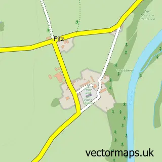 Street map sample of Fitz, Shropshire