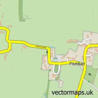 Street map sample of Fitzhead, Somerset
