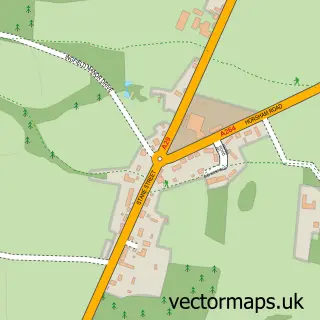 Street map sample of Five Oaks, West Sussex