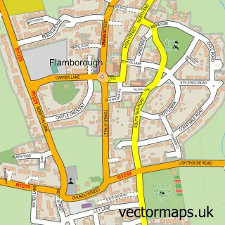 Street map sample of Flamborough, East Riding of Yorkshire