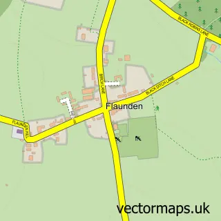 Street map sample of Flaunden, Hertfordshire