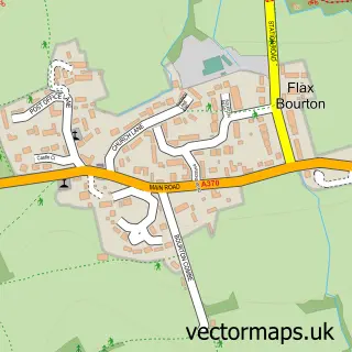 Street map sample of Flax Bourton, Somerset