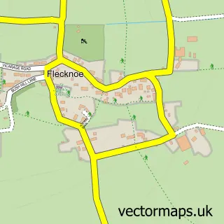 Street map sample of Flecknoe, Warwickshire