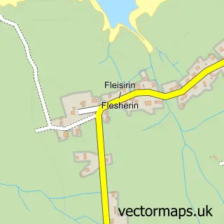 Street map sample of Fleisirin, Western Isles