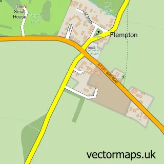 Street map sample of Flempton, Suffolk