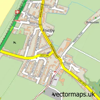 Street map sample of Flimby, Cumbria