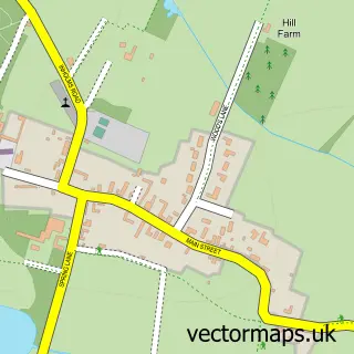 Street map sample of Flintham, Nottinghamshire