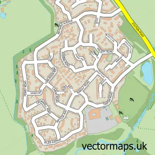 Street map sample of Flitch Green, Essex