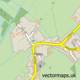 Street map sample of Flitton, Bedfordshire
