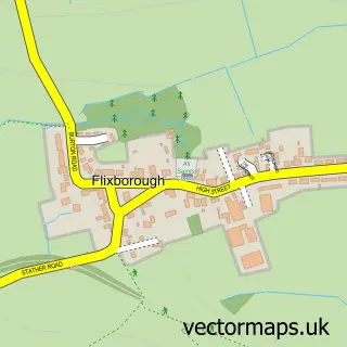 Street map sample of Flixborough, Lincolnshire