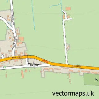 Street map sample of Flixton, North Yorkshire