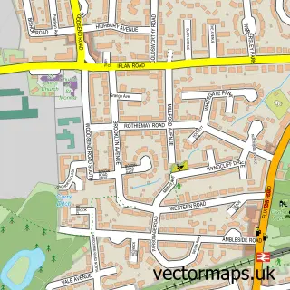 Street map sample of Flixton, Greater Manchester