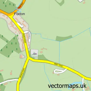 Street map sample of Flixton, Suffolk