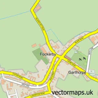 Street map sample of Fockerby, Lincolnshire