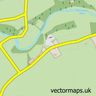 Street map sample of Fogo, Berwickshire