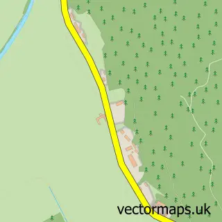 Street map sample of Folda, Angus